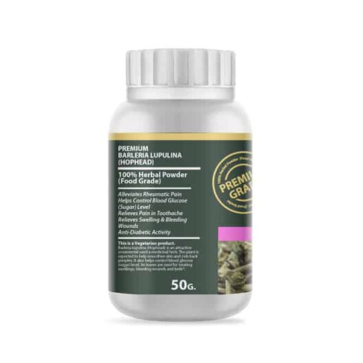 Barleria lupulina (Hophead) Herb Powder Extract 50 G. (Premium Grade) L