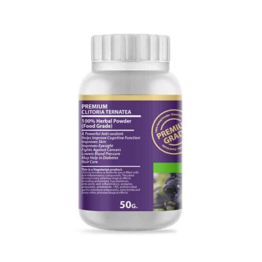 Clitoria Ternatea (Butterfly Pea) Herb Powder Extract 50 G. (Premium Grade) L