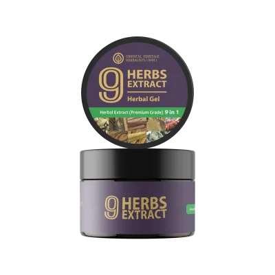 9 herbs enkleia thorelii (lecomte) nevling, butea superba, eurycoma longifolia, elephantopus scaber, betula alnoides, dracaena conferta ridl.,anaxagorea luzonensis a.gray., ficus foveolata wall, kaempferia parviflora (9in1) herbal gel 50 g