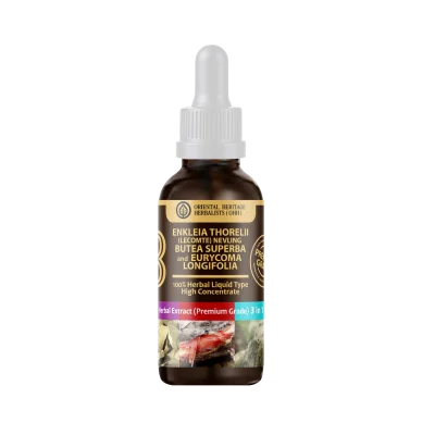 (3in1) enkleia thorelii (lecomte) nervling, butea superba, eurycoma longifolia liquid extract (high concentration) 50 ml
