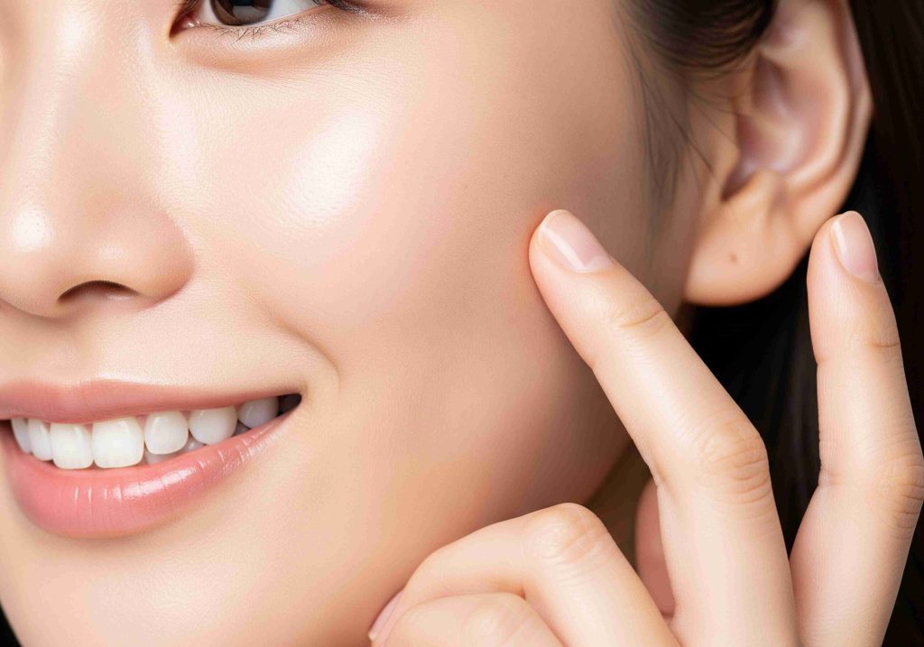 radiant skin touch closeup healthy glowing complexion (1)