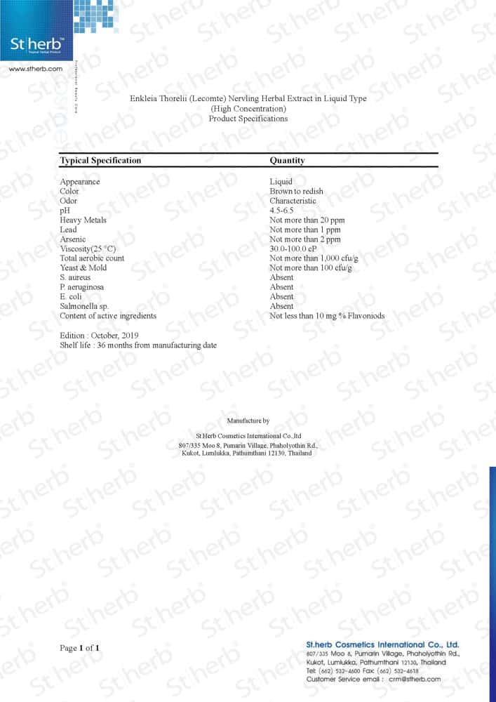 New ver spec Enkleia Thorelii liquid spec Enkleia Thorelii liquid extract